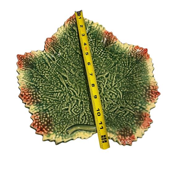 Platter Bordallo Pinheiro Autumn Leaf Embossed Leaf - Picture 3 of 5